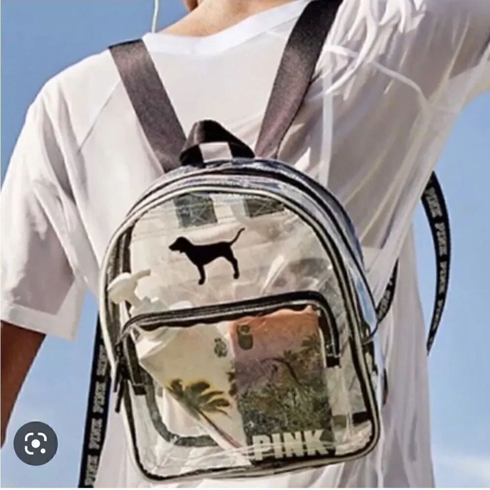 VS  PINK Mini Backpack Clear Disco Glitter vintage mini bag
